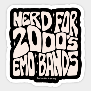 Nerd for 2000's Emo Bands Sticker